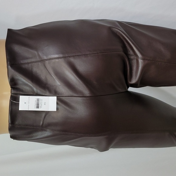 Ann Taylor Faux Leather Ankle Leght Leggings - Picture 4 of 12